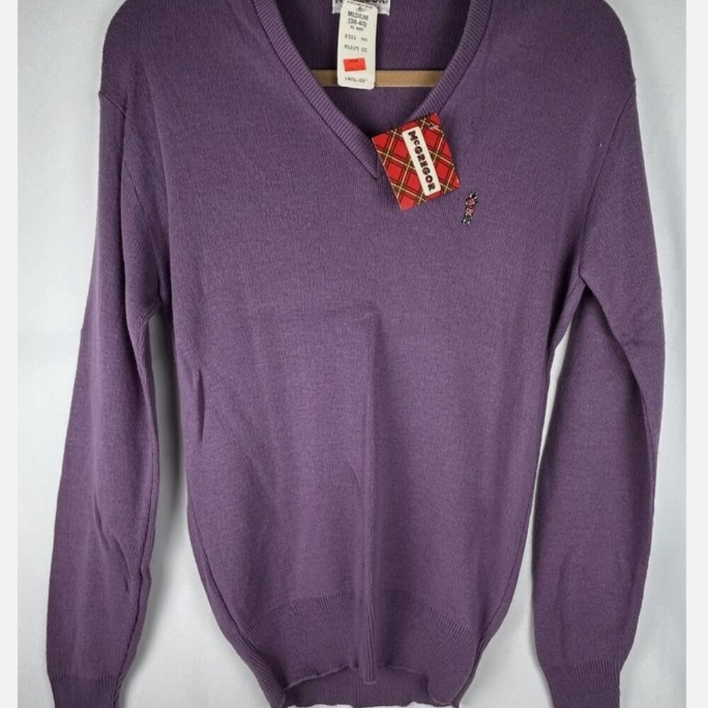 NWT Vtg McGregor Purple Pullover Bagpiper Sweater Mens M 38-40 Montgomery Ward